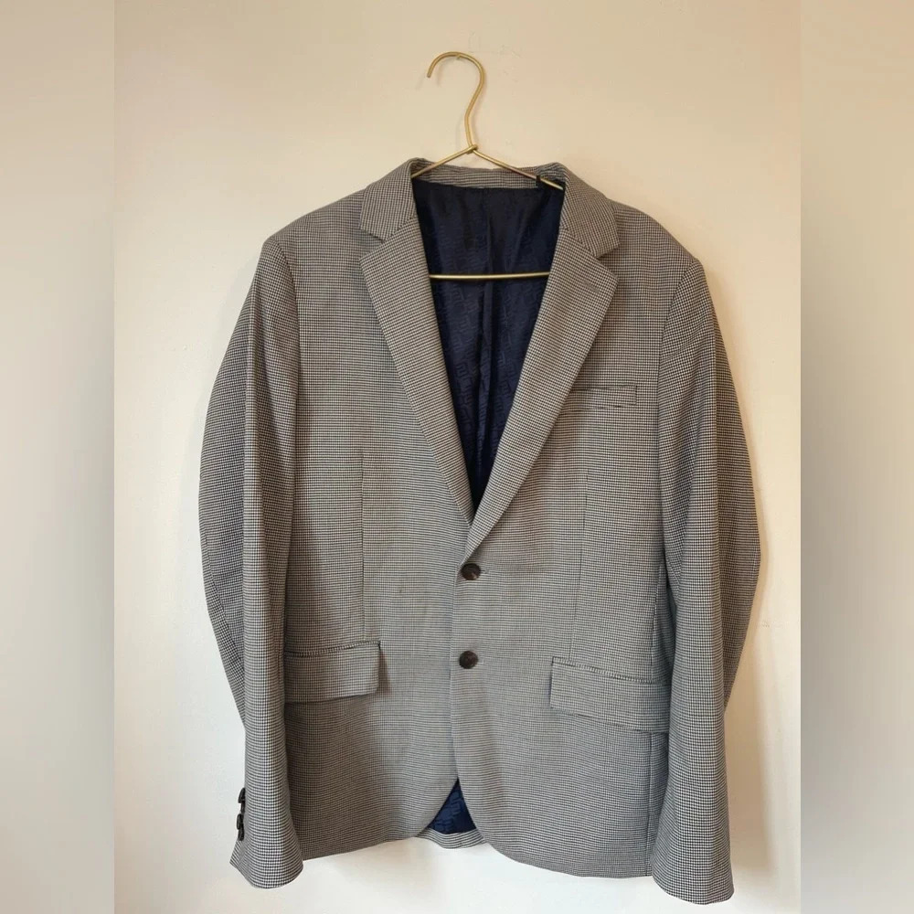 Scotch & Soda Men’s Sport Jacket Houndstooth Blazer - Picture 2 of 6